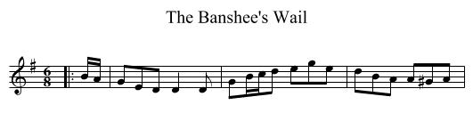 The Banshee's Wail - staff notation