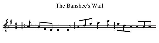 The Banshee's Wail - staff notation
