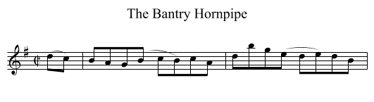 The Bantry Hornpipe - staff notation
