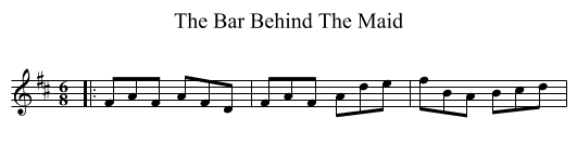 The Bar Behind The Maid - staff notation