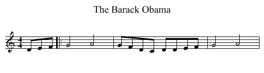 The Barack Obama - staff notation