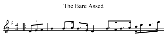 The Bare Assed - staff notation