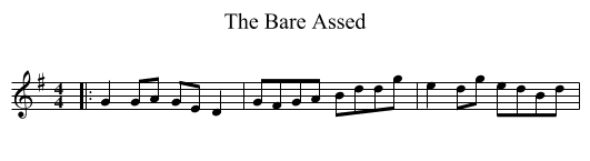 The Bare Assed - staff notation