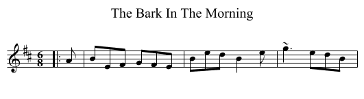 The Bark In The Morning - staff notation