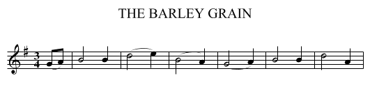THE BARLEY GRAIN - staff notation