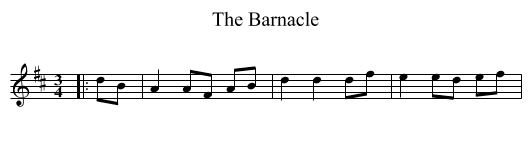 The Barnacle - staff notation
