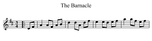The Barnacle - staff notation