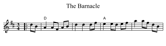 The Barnacle - staff notation