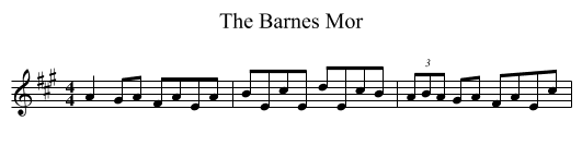 The Barnes Mor - staff notation