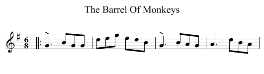 The Barrel Of Monkeys - staff notation