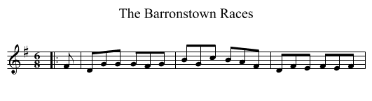 The Barronstown Races - staff notation