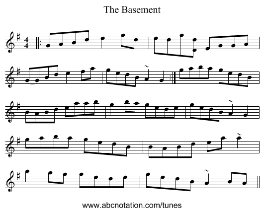 The Basement - staff notation