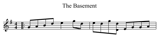 The Basement - staff notation