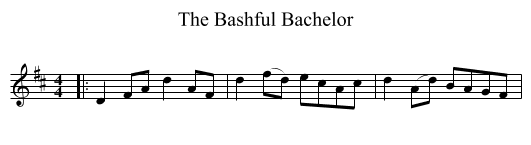The Bashful Bachelor - staff notation