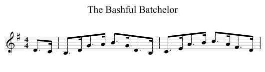 The Bashful Batchelor - staff notation
