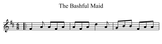 The Bashful Maid - staff notation