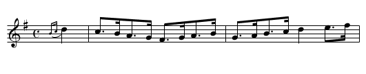 The Basket Hornpipe Down - staff notation