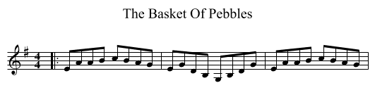 The Basket Of Pebbles - staff notation