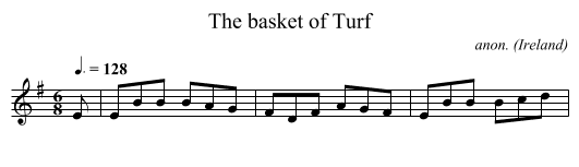 The basket of Turf - staff notation