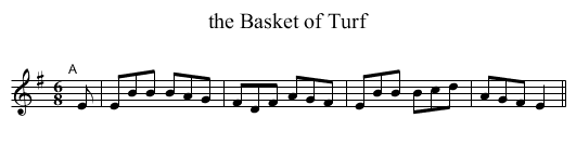 the Basket of Turf - staff notation