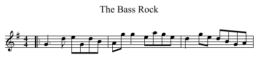 The Bass Rock - staff notation