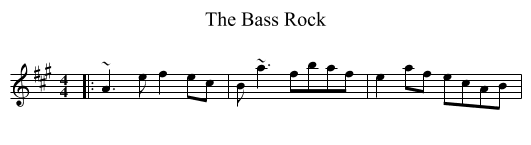 The Bass Rock - staff notation