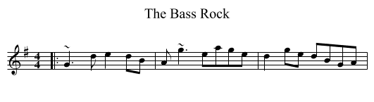 The Bass Rock - staff notation