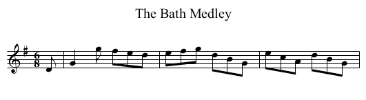 The Bath Medley - staff notation
