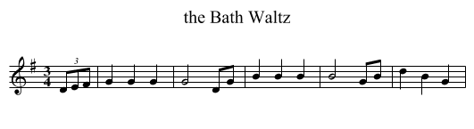 the Bath Waltz - staff notation