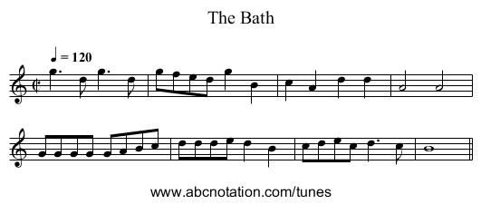 The Bath - staff notation