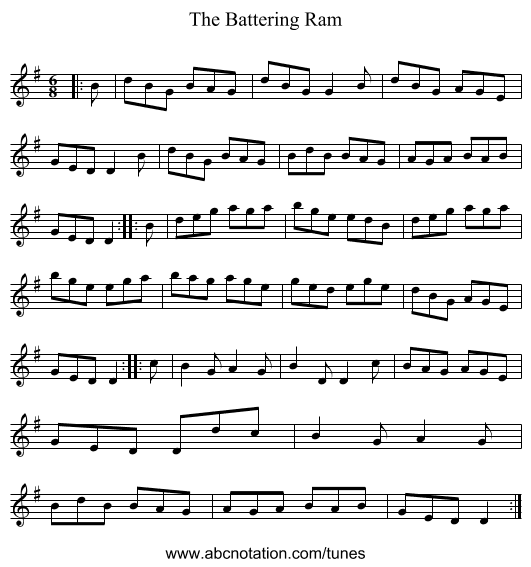 The Battering Ram - staff notation