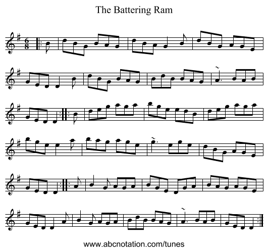 The Battering Ram - staff notation