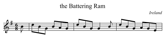 the Battering Ram - staff notation