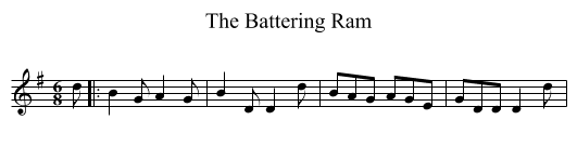 The Battering Ram - staff notation