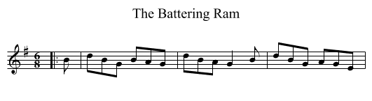 The Battering Ram - staff notation