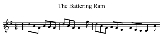 The Battering Ram - staff notation