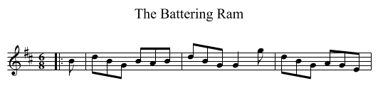 The Battering Ram - staff notation