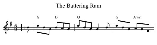 The Battering Ram - staff notation