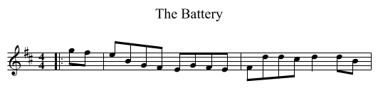 The Battery - staff notation