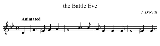 the Battle Eve - staff notation