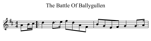 The Battle Of Ballygullen - staff notation