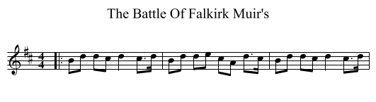 The Battle Of Falkirk Muir's - staff notation