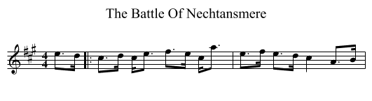 The Battle Of Nechtansmere - staff notation