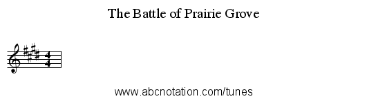 The Battle of Prairie Grove - staff notation