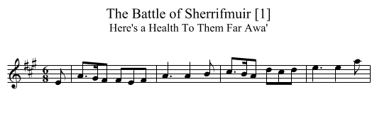 The Battle of Sherrifmuir [1] - staff notation
