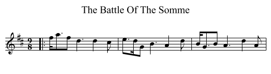 The Battle Of The Somme - staff notation