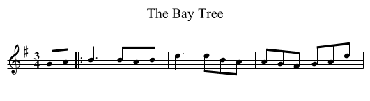 The Bay Tree - staff notation
