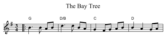 The Bay Tree - staff notation