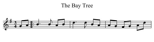 The Bay Tree - staff notation