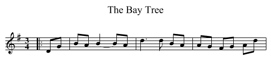The Bay Tree - staff notation